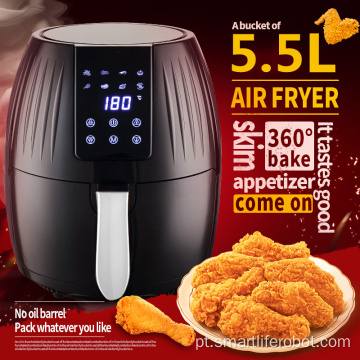 Fritadeiras de ar 5.5L de aço inoxidável sem óleo